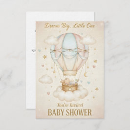 Dream Big, Little One – Baby Shower  Einladung