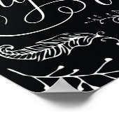 Dream Big Little One Black & White Poster (Ecke)