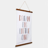 Dream Big Little One Boho Kinder Zimmer Dekoration Wandteppich Mit Holzrahmen (Gewinkelt)