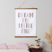 Dream Big Little One Boho Kinder Zimmer Dekoration Wandteppich Mit Holzrahmen (Schlafzimmer)