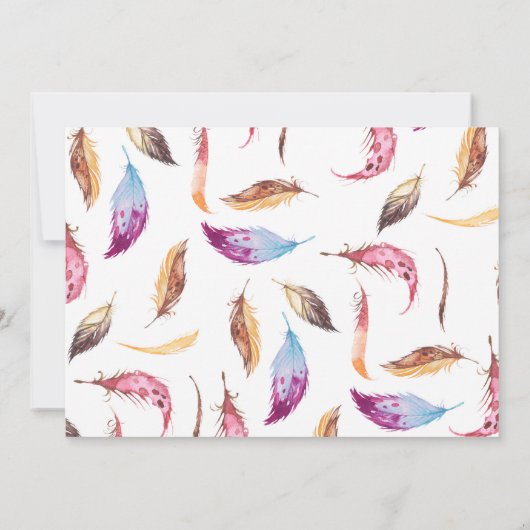 Dream Big Little One First Birthday Dreamcatcher Einladung (Rückseite)