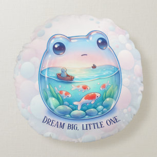 Dream Big, Little One - Frog - Rundes Kissen