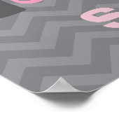 Dream Big Little One - Graue und rosa Elefanten Poster (Ecke)