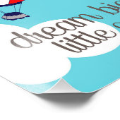 Dream Big Little One Hot Air Ballon Foto Print (Ecke)