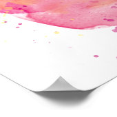 Dream Big Little One Kids Wasserfarbenposter Poster (Ecke)