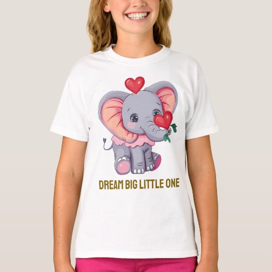 Dream Big Little One | Niedlich Baby Elephant T -  T-Shirt (Vorderseite)