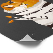 "Dream Big Little One" Niedlich Fox & Moon Art Kid Poster (Ecke)