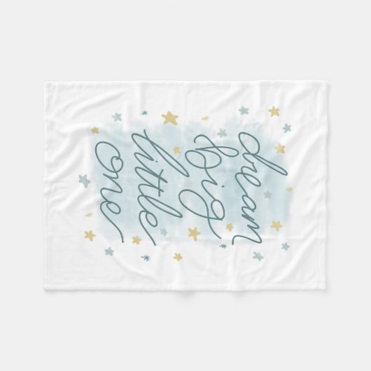 Dream Big Little One Pastel Stars Fleecedecke (Vorderseite (Horizontal))