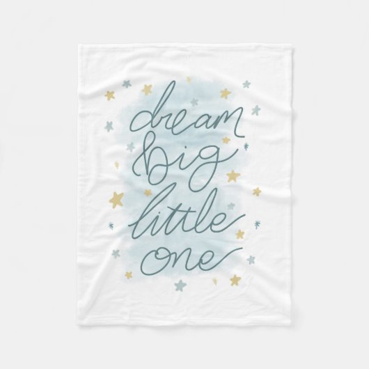 Dream Big Little One Pastel Stars Fleecedecke (Vorderseite)
