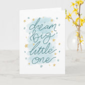 Dream Big Little One Pastel Stars Karte (Gelbe Blume)