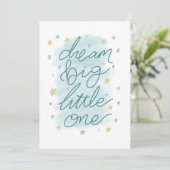 Dream Big Little One Pastel Stars Karte (Stehend Vorderseite)