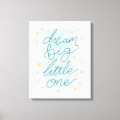 Dream Big Little One Pastel Stars Leinwanddruck (Vorderseite)