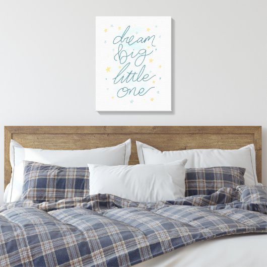 Dream Big Little One Pastel Stars Leinwanddruck (Insitu (Schlafzimmer))