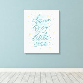 Dream Big Little One Pastel Stars Leinwanddruck (Insitu (Holzboden))