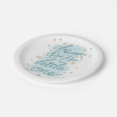 Dream Big Little One Pastel Stars Pappteller (Schrägansicht)