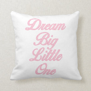 Dream Big Little One Pink Giraffe Kinderzimmer Kis Kissen