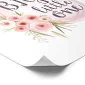 Dream BIG Little One Pink Watercolor Boho Kinderzi Poster (Ecke)