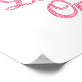 Dream Big Little One Pink Zebra Art Poster (Ecke)