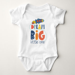 Dream Big Little One Rocket Baby Strampler