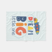 Dream Big Little One Rocket Fleecedecke (Vorderseite (Horizontal))
