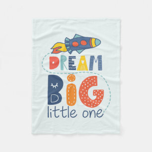 Dream Big Little One Rocket Fleecedecke
