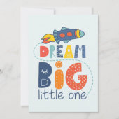 Dream Big Little One Rocket Karte (Vorderseite)