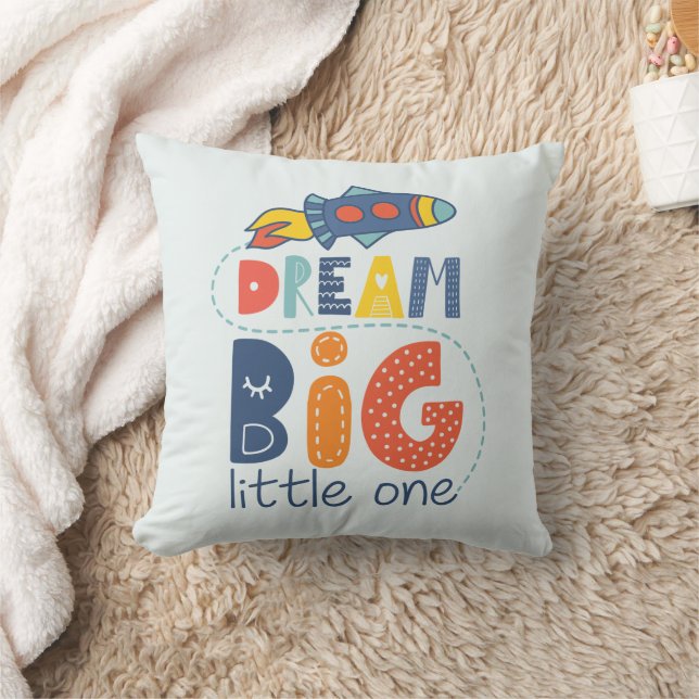 Dream Big Little One Rocket Kissen (Decke)