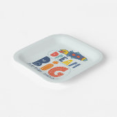 Dream Big Little One Rocket Pappteller (Gewinkelt)