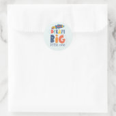 Dream Big Little One Rocket Runder Aufkleber (Tasche)