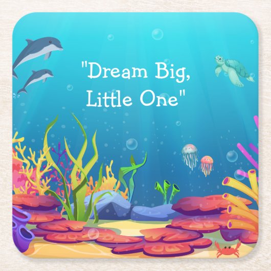 Dream Big Little One Square Untersetzer (Vorderseite)