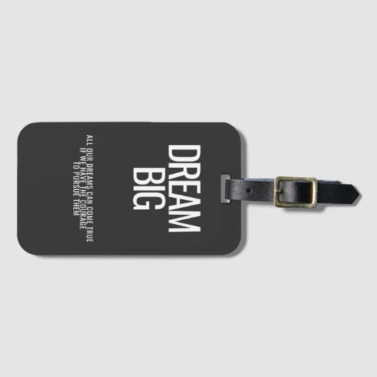 Dream Big Luggage Tag Gepäckanhänger (Vorderseite (Horizontal))