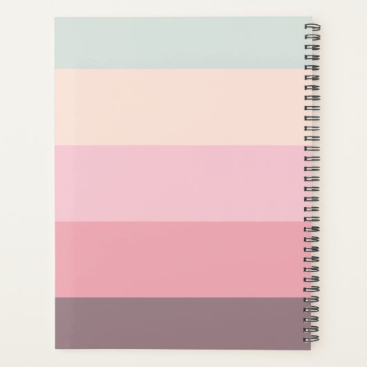 Dream Big Mint Pink Moderner Weekly undated Planne Planer (Rückseite)