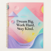 Dream Big Motivational Notebook – Inspirational Qu Planer (Vorderseite)