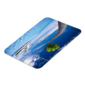 Dream Big Motivational Quote Beach Theme Magnet (Linke Seite)