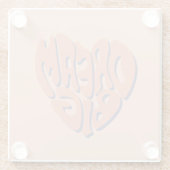 Dream Big: Motivierend Ratschläge von Coral und Ap Glasuntersetzer (Rückseite)