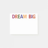 Dream Big Multicologe 4 x 3 Post-it Klebezettel (Vorderseite)