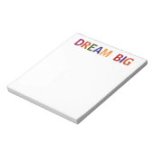 Dream Big Multicolored Notizblock (Rotiert)