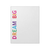 Dream Big Multicolored Notizblock (Rotiert)