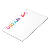 Dream Big Multicolored Notizblock (angewinkelt)