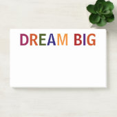 Dream Big Multicolored Post-it Klebezettel (Büro)
