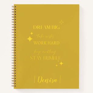Dream Big Name Journal hinzufügen Notizblock
