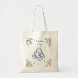 Dream Big | Niedlich Baby Elephant Floral Tragetasche