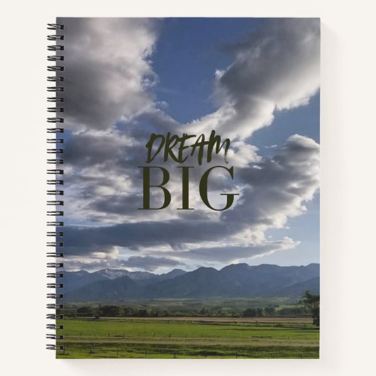 Dream Big Notebook Notizblock (Vorderseite)