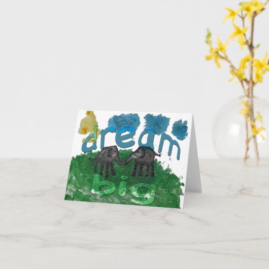 Dream Big Notecard Karte (Gelbe Blume)