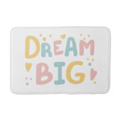 Dream Big Pastel Hearts Badematte (Vorderseite)