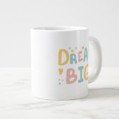 Dream Big Pastel Hearts Jumbo-Tasse (Vorderseite Rechts)