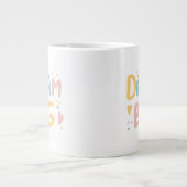Dream Big Pastel Hearts Jumbo-Tasse (Vorderseite)