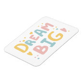 Dream Big Pastel Hearts Magnet (Linke Seite)
