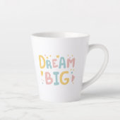 Dream Big Pastel Hearts Milchtasse (Rechts)