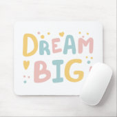 Dream Big Pastel Hearts Mousepad (Mit Mouse)